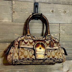 Vintage Coach Signature Logo Handbag